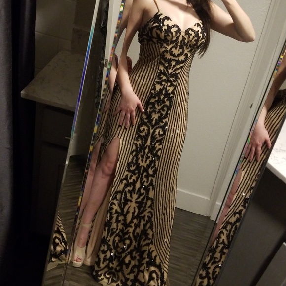 MARINA Dresses & Skirts - Marina Evening Sequinced Backless Gown